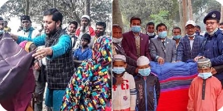 রাজশাহীর তানোরে সুজনের শীতবস্ত্র বিতরণ