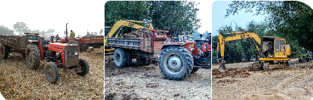 রাজশাহীর তানোরে ফসলী জমির মাটি ইট ভাটায়