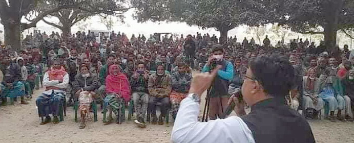 চাঁপাইনবাবগঞ্জ শিবগঞ্জে মেয়রপ্রার্থী সৈয়দ মনিরুল ইসলামের আলোচনা সভায় আমজনতার ঢল