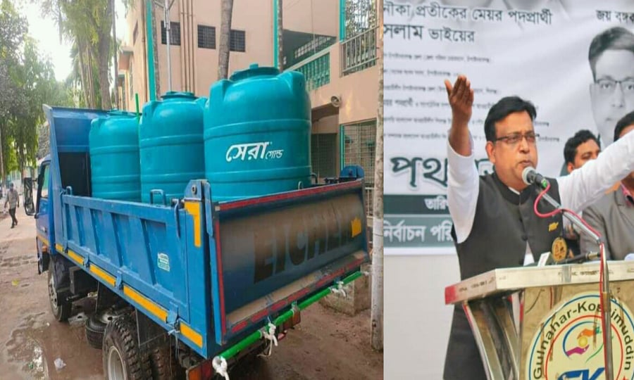 পানির সংকট নিরসনে শিবগঞ্জ পৌরসভা মেয়র মনিরুল ইসলামের ব্যতিক্রমী উদ্যোগ