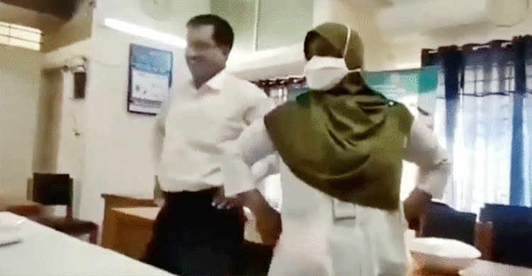 ঢাকা মেডিকেল কলেজের নার্সের সঙ্গে নেচে বদলি সেই অফিস সহকারী