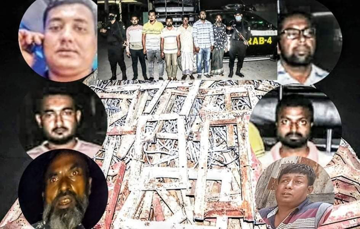 তুরাগ মেট্রোরেল প্রকল্পের ৮৭৭০ কেজি মালামালসহ চোর চক্রের ৬ সদস্য গ্রেফতার