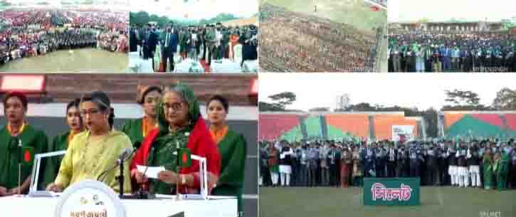 মাথা উঁচু করে চলার শপথ করালেন প্রধানমন্ত্রী