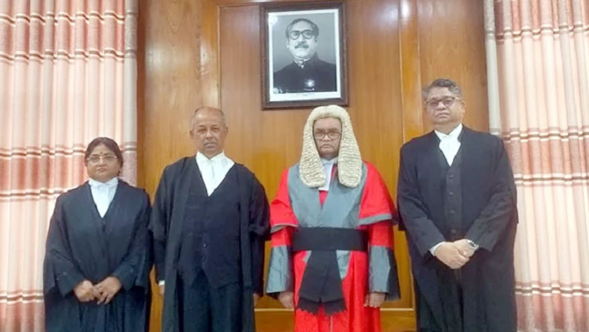আপিল বিভাগের তিন বিচারপতি শপথ নিলেন আপিল বিভাগের তিন বিচারপতি শপথ নিলেন