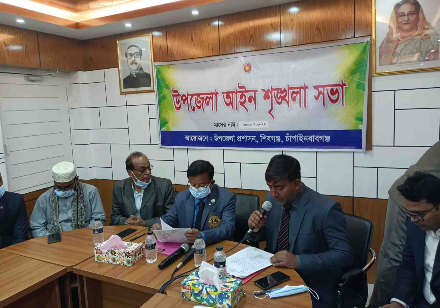 শিবগঞ্জে মাসিক আইন শৃংখলা সভা ও ২১শে ফেব্রুয়ারি উপলক্ষে প্রস্তুতি সভা