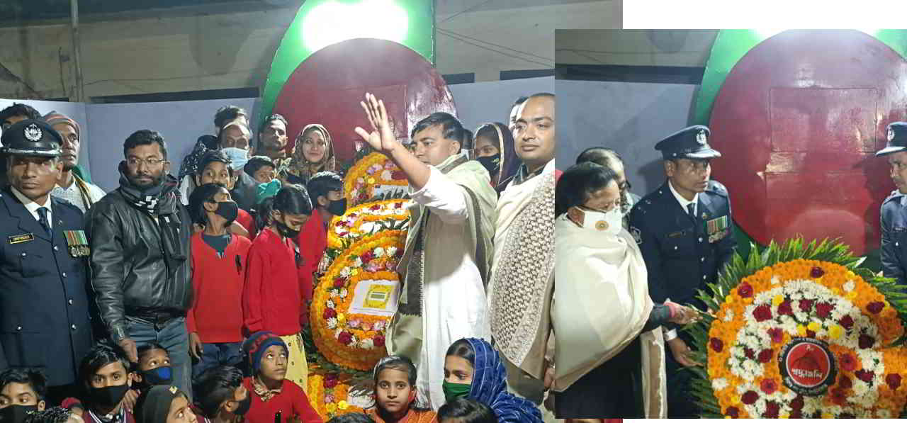 শিবগঞ্জে শ্রদ্ধা আর ভালোবাসায় ভাষা শহীদদের স্মরণ