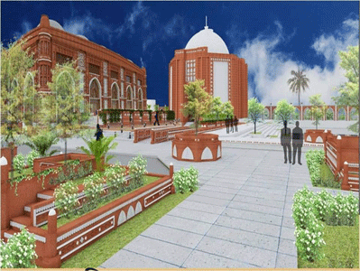 রাজশাহীতে পদ্মাতীরে অবস্থিত শাহ মখদুম রূপোশ (র.) দরগা শরীফ দৃষ্টিনন্দন হচ্ছে