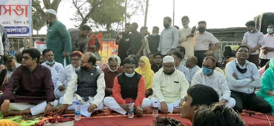 রহনপুরে পূর্ণাঙ্গ রেলবন্দরের দাবিতে জনসভা
