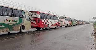 পাটুরিয়া ফেরি ঘাটে মধ্যরাত থেকে সিরিয়ালে তিন শতাধিক যান