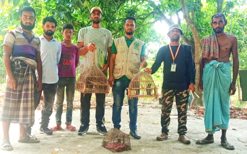 সাতক্ষীরায় ৩২টি পাখি উদ্ধার ও অবমুক্ত করা হয়েছে