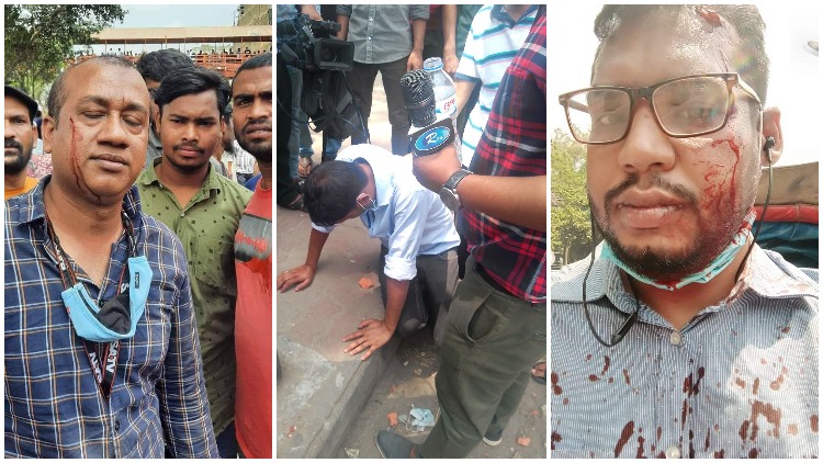 পেশাগত দায়িত্ব পালনকালে সাংবাদিকদের ওপর হামলাকারীদের অবিলম্বে গ্রেপ্তার দাবি