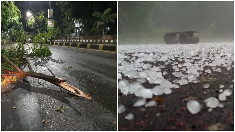 রাজধানী ঢাকার ওপর দিয়ে বুধবার ভোরে বয়ে গেল কালবৈশাখী, বজ্রসহ শিলাবৃষ্টি