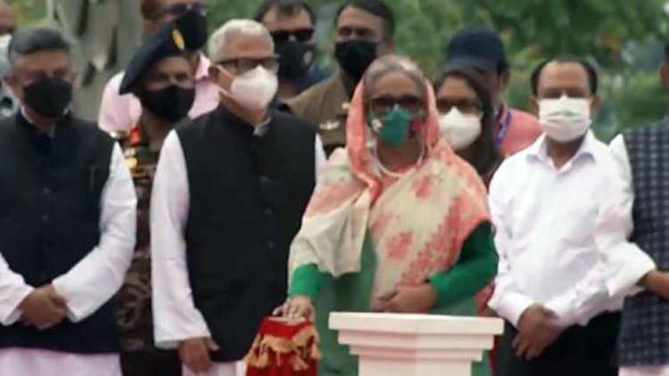 শরীয়তপুরের জাজিরা প্রান্তের ফলক ও ম্যুরাল-২ উন্মোচন করলেন প্রধানমন্ত্রী