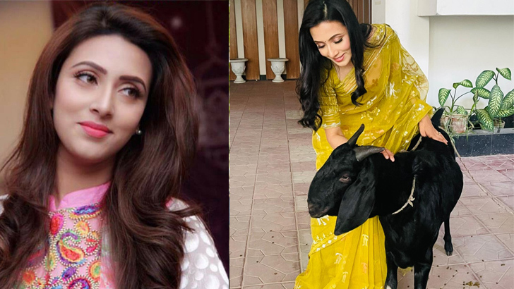 এবারও কুরবানির ছাগল কিনলেন চিত্রনায়িকা বিদ্যা সিনহা মিম