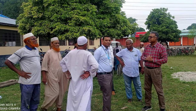 চাঁপাইনবাবগঞ্জে নতুন বিদ্যালয় স্থাপনে স্থান পরিদর্শন