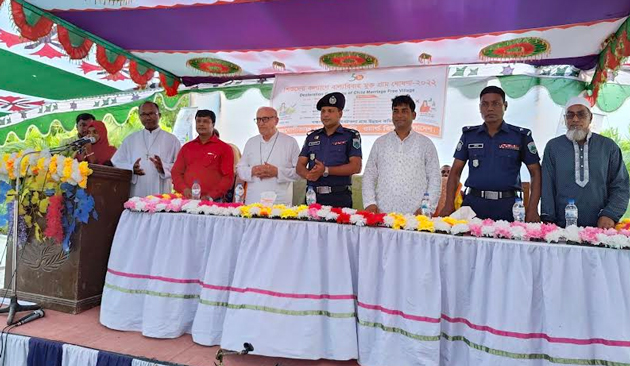 গোদাগাড়ীর বাল্য বিয়ে না দিতে শপথ গ্রহন গ্রাম বাসীর