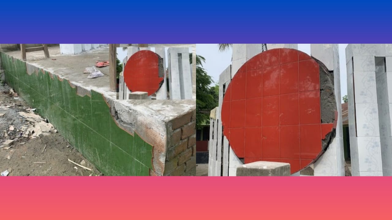 চাঁপাইনবাবগঞ্জে গভীর রাতে সরকারি প্রাথমিক বিদ্যালয়ের শহীদ মিনার ভাংচুর – গ্রেপ্তার চার