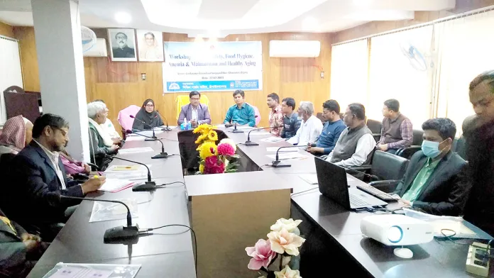 স্বাস্থ্য সম্মত নিরাপদ খাদ্য, রক্ত স্বল্পতা, অপুষ্টি এবং সুস্বাস্থ্যের বার্ধক্য বিষয়ে কর্মশালা
