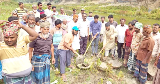 শিবগঞ্জে কর্মসৃজন প্রকল্প কাজের উদ্বোধন