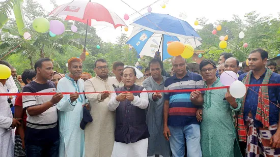 উন্নয়ন কাজের উদ্বোধন আর গণসংযোগে ব্যস্তদিন পার কলেন ওদুদ এমপি