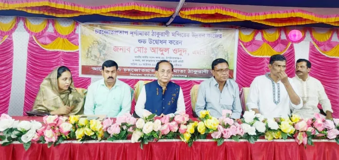 শিবতলায় মন্দির উন্নয়ন কাজের উদ্বোধন