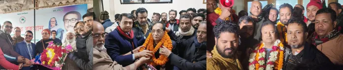 ফুলেল শুভেচ্ছায় সিক্ত হচ্ছেন চাঁপাইনবাবগঞ্জের তিন এমপি