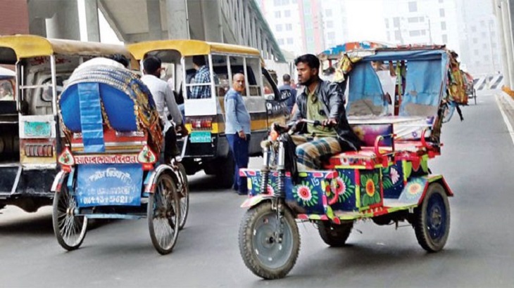 ঢাকা শহরে ব্যাটারিচালিত রিকশা চালানোর অনুমতি