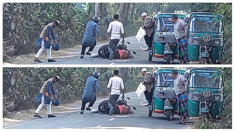 সংস্কারের এক বছর না যেতেই খানাখন্দ, মারাত্মক ঝুঁকিতে যানবাহন চলাচল