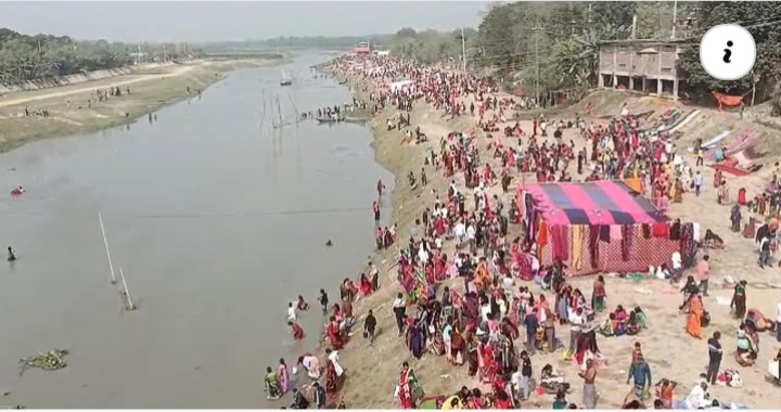শিবগঞ্জে সনাতন ধর্মাবলম্বীদের গঙ্গাস্নান