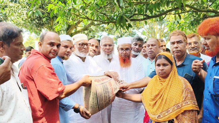 শিবগঞ্জে বন্যাকবলিত ৭০০ পরিবারে ত্রাণ বিতরণ বিএনপির
