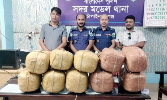 মহারাজপুরে ট্রাকসহ জব্দ ৪০ কেজি গাঁজা