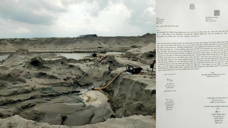 কুমারখালীতে ইজারাকৃত দেড় লাখ ঘনমিটার বালু লুট, থানায় জিডি